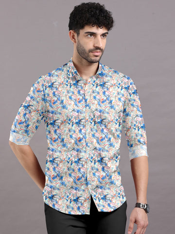 Electric Storm Printed Cotton Shirt
