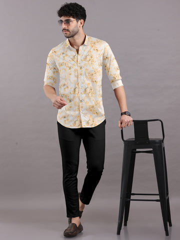 Cosmic Cascade Printed Cotton Shirt