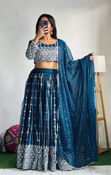 Designer Georgette Festival Lehenga Choli