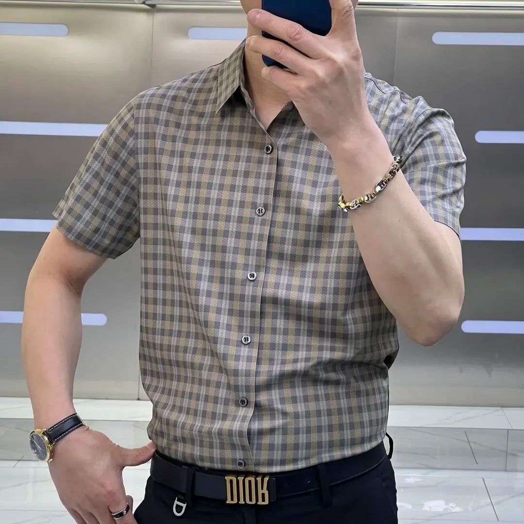 Small Checkered With Cream And Dark Brown