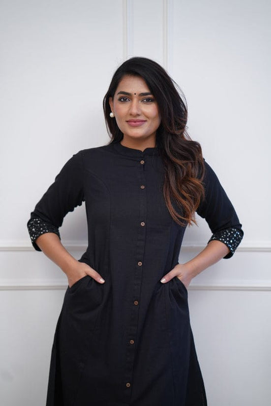 Solid Viscose Rayon A-line Kurta for women