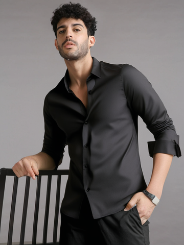 Grey Premium Satin Shirt