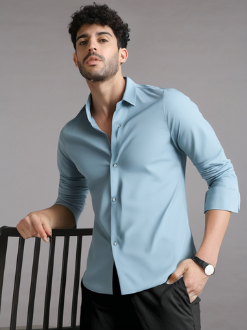 Cadet Bluet Premium Satin Shirt